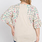 Patch Print Ruffle Knit Top - Southern Sassy Boutique