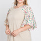 Patch Print Ruffle Knit Top - Southern Sassy Boutique