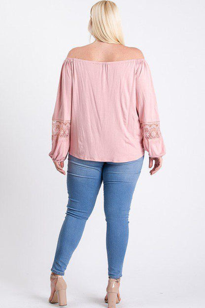 Cold Shoulder Lace Top - Southern Sassy Boutique