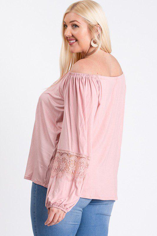 Cold Shoulder Lace Top - Southern Sassy Boutique