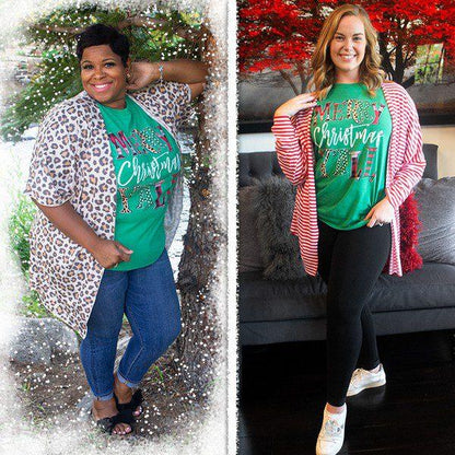 Patterned Merry Christmas Y'all Tee. - Southern Sassy Boutique