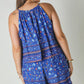 Printed Halter Romper - Southern Sassy Boutique