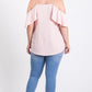Cold Shoulder Ruffle Top - Southern Sassy Boutique