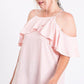 Cold Shoulder Ruffle Top - Southern Sassy Boutique