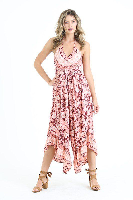 Halter Neck Jumpsuit - Southern Sassy Boutique