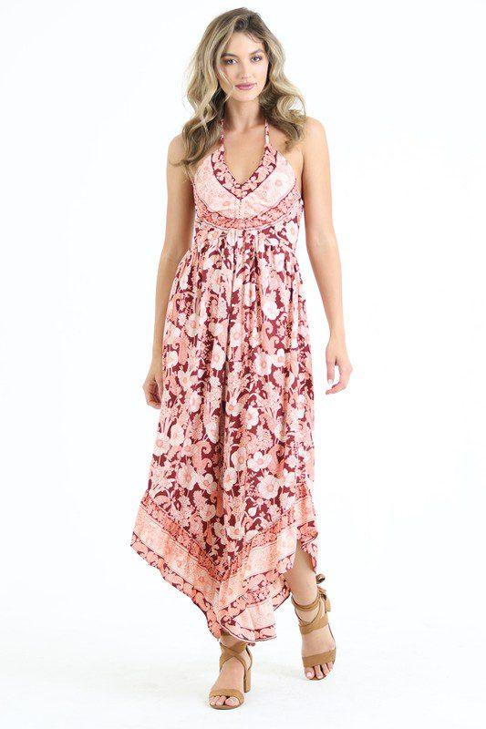 Image: Halter Neck Jumpsuit Rose | Southern Sassy Boutique