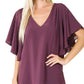 Image: Curvy Chiffon Top Eggplant | Southern Sassy Boutique