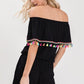 Fringe Trim Romper - Southern Sassy Boutique