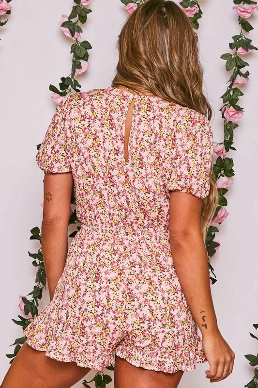 Floral Print Bow Romper - Southern Sassy Boutique