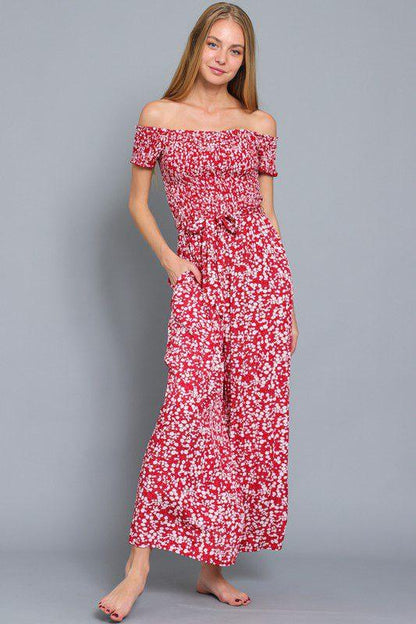 Image: Floral Off Shoulder Jumpsuit