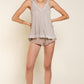 Image: Soft Lace Trim Halter Tank Top Romantic Taupe | Southern Sassy Boutique