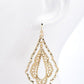 Double Diamond Shape Filigree Drop Earrings - Southern Sassy Boutique