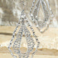 Image: Double Diamond Shape Filigree Drop Earrings Silver | Southern Sassy Boutique