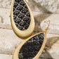 Image: Brass Filigree Teardrop Earrings Gold Black | Southern Sassy Boutique