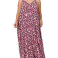Image: Curvy Leopard V-Neck Maxi Dress Cranberry | Southern Sassy Boutique