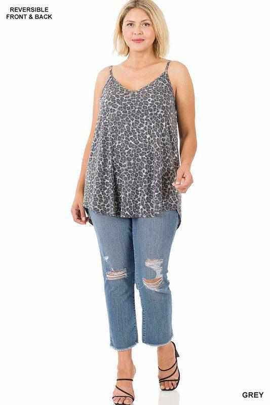 Image: Stylish Curvy Tank Top Grey | Southern Sassy Boutique