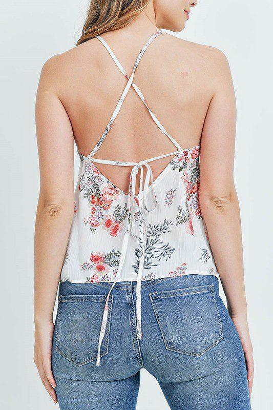 Halter Floral Top - Southern Sassy Boutique