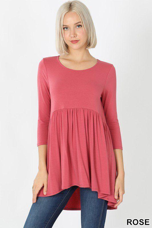 Image: Babydoll Top Rose | Southern Sassy Boutique