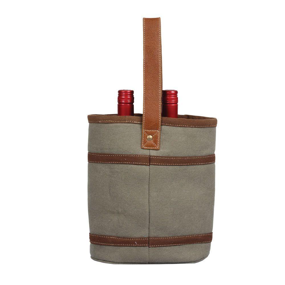 Myra "Love & Wine" Canvas Wine Carrier - Southern Sassy Boutique