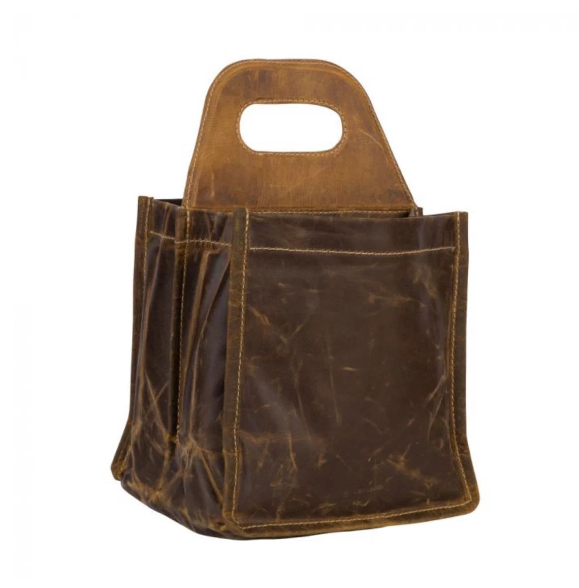 Rustic Leather Six Pack Caddy - Southern Sassy Boutique