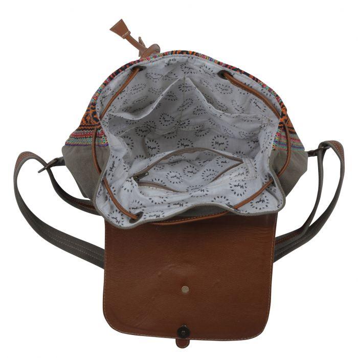 Diverse Backpack Bag With Natural Tones And Leathers - Southern Sassy Boutique