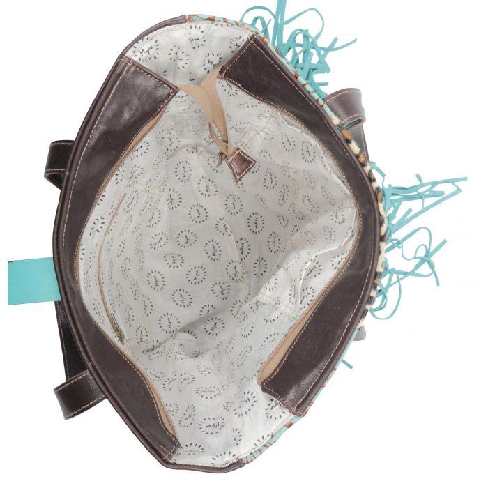 Ocean Current Leather And Hairon Handbag - Southern Sassy Boutique