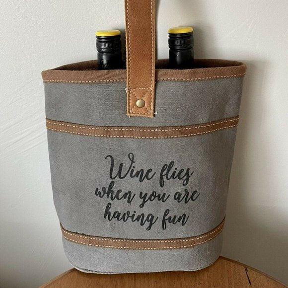 "Wine Flies" Double Wine Bag - Southern Sassy Boutique