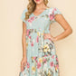 Image: Floral Print Tiered Dress Mint | Southern Sassy Boutique