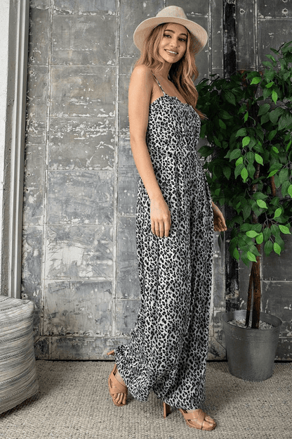 Cheetah Print Jumpsuit - Southern Sassy Boutique