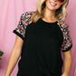 Solid  Floral Top Detail - Southern Sassy Boutique