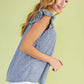 Blue Flower Embroidered Top - Southern Sassy Boutique