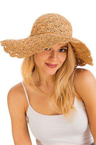 Image: Knitted Floppy Hat Tan | Southern Sassy Boutique