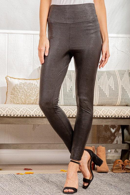 Faux Leather Slim Fit Leggings - Southern Sassy Boutique