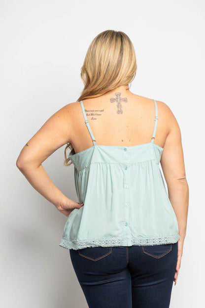 Crochet Trim Cami - Southern Sassy Boutique