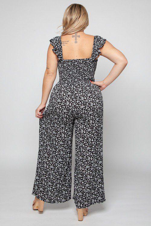 Floral Print Jumpsuit - Southern Sassy Boutique