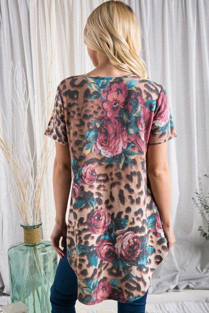 Animal Print Babydoll Top - Southern Sassy Boutique