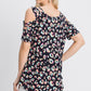 Crossed Cold Shoulder Top - Southern Sassy Boutique