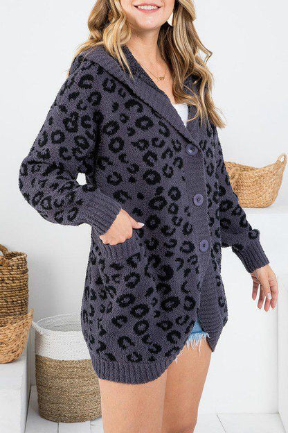 Oversized Leopard Print Cardigan - Southern Sassy Boutique