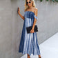 Tie Dye Off Shoulder Dress - Southern Sassy Boutique