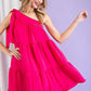 One Shoulder Tier Dress - Southern Sassy Boutique