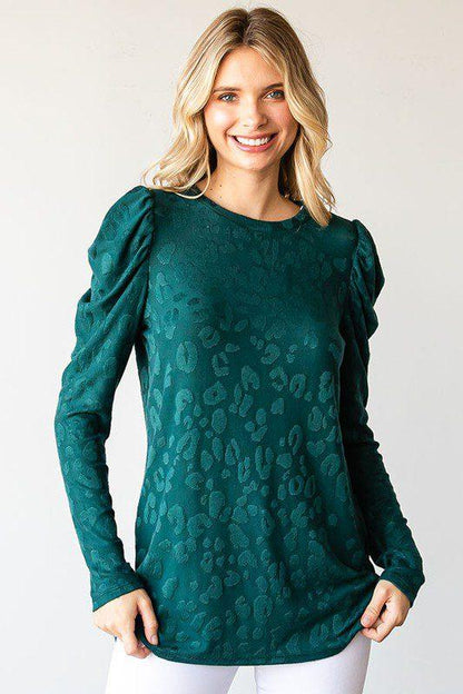 Leopard Print Solid Top - Southern Sassy Boutique