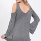 Criss Cross Cold Shoulder Top - Southern Sassy Boutique