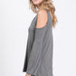 Criss Cross Cold Shoulder Top - Southern Sassy Boutique