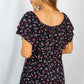Floral Print Cold Shoulder Knit Top - Southern Sassy Boutique