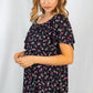 Floral Print Cold Shoulder Knit Top - Southern Sassy Boutique