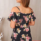 Cold Shoulder Floral Print Top - Southern Sassy Boutique