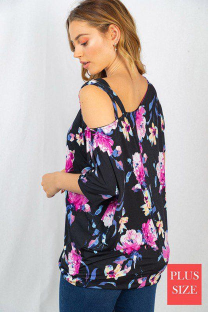 Off Shoulder Floral Strappy Top - Southern Sassy Boutique