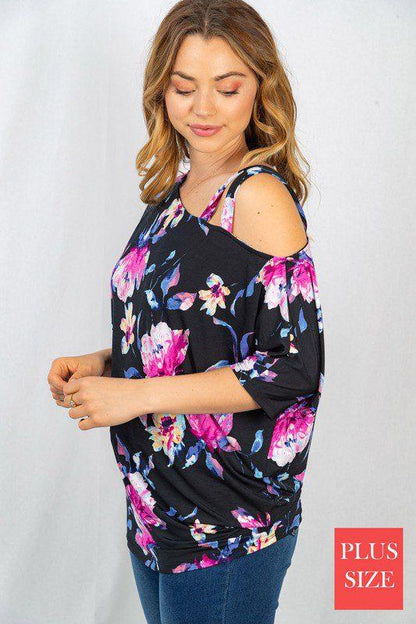 Off Shoulder Floral Strappy Top - Southern Sassy Boutique