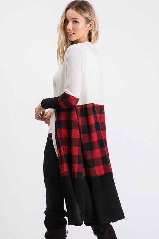 Buffalo Plaid Cardigan - Southern Sassy Boutique