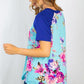 Floral Print V-neck Print Knit Top - Southern Sassy Boutique